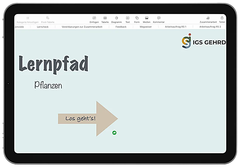 Lernpfad Pflanzen – Beispielseite 1